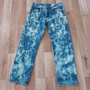 Vintage Levi’s 501 Straight Fit 90's Tie Dye Jeans Size 32 X 32 Rare